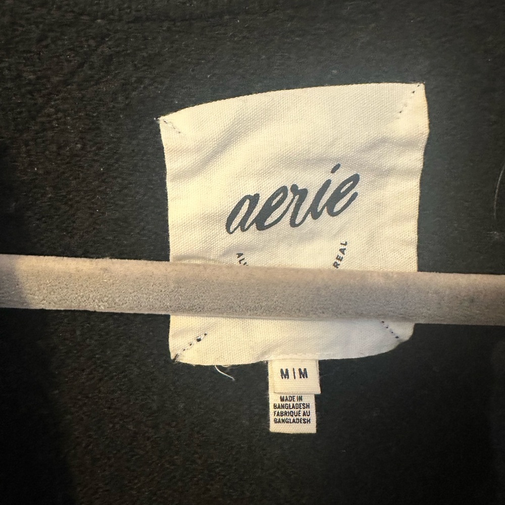 Aerie V-Neck Black and White Striped Sweater - Picture 2 of 2